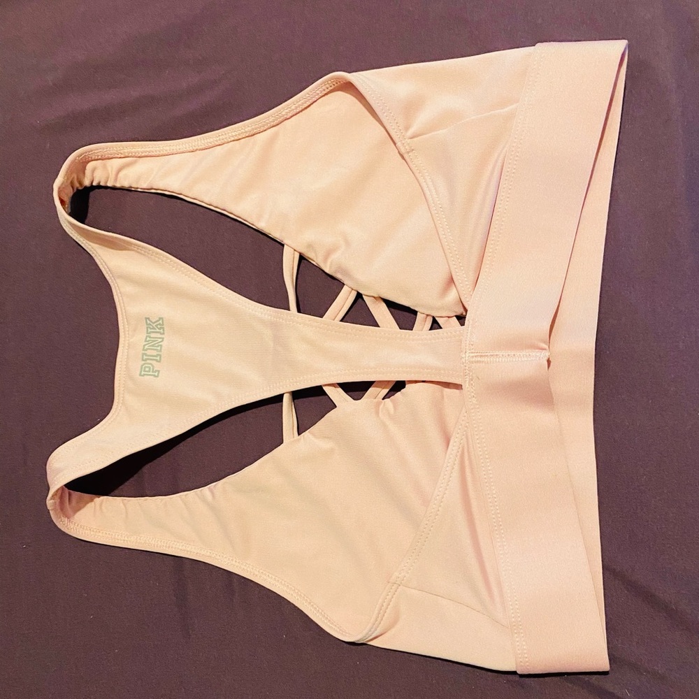 Two VS PINK sports bras newer warn small DD